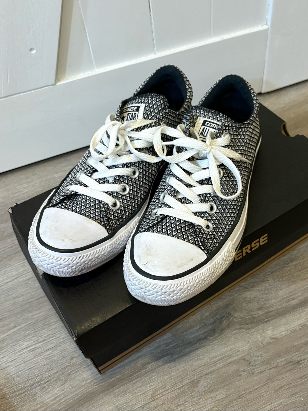 Converse Black & White Low Top Sneakers